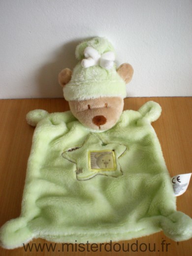 Doudou Ours Nicotoy Vert etoile 