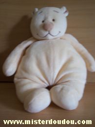 Doudou Ours Noukie s Beige (jaune) clair Etiquette coupée