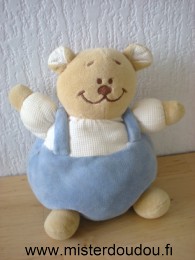 Doudou Ours Noukie s Bleu blanc 