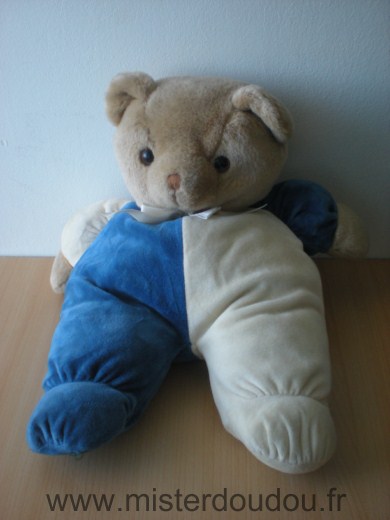 Doudou Ours Noukie s Ecru bleu 