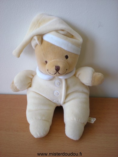 Doudou Ours Noukie s Jaune Un défaut au niveau de l œil droit qui remonte