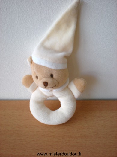 Doudou Ours Noukie s Jaune blanc 