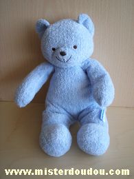 Doudou Ours Nounours Bleu lavande 