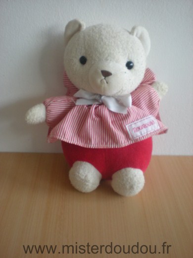 Doudou Ours Nounours Rouge 