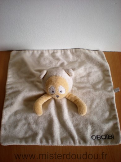 Doudou Ours Obaibi okaidi Panda beige 