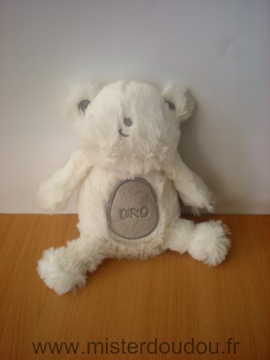 Doudou Ours Orchestra Blanc gris orc 