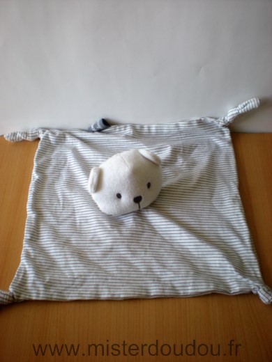 Doudou Ours Orchestra Blanc rauyres marron 