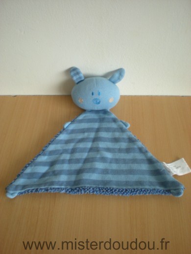 Doudou Ours Orchestra Bleu raye 