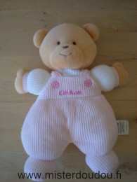 Doudou Ours Oshkosh Blanc rose Quelques bouloches