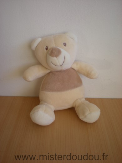 Doudou Ours Paradise toys Ecru beige 