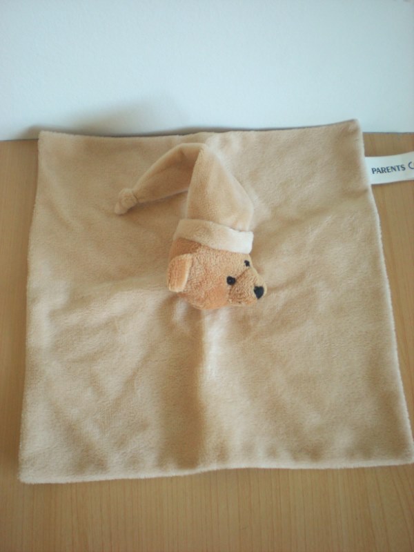 Doudou Ours Parents Beige blanc 