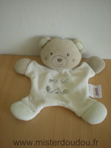 Doudou Ours Petit a petit Beige ecru ptit brin 