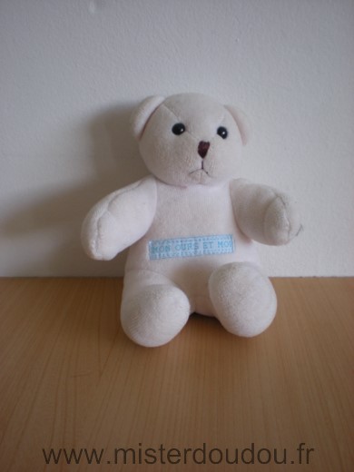 Doudou Ours Petit bateau Blanc mon ours et moi 