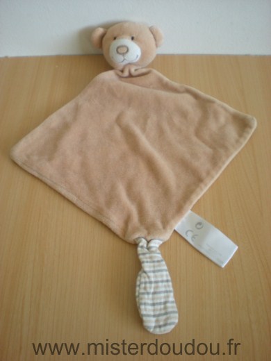 Doudou Ours Playkids Beige en losange 