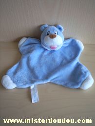 Doudou Ours Plush et company Bleu blanc 