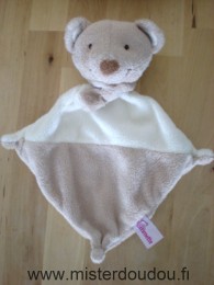 Doudou Ours Pommette Beige écru 