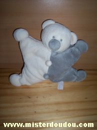 Doudou Ours Priscilla larsen Gris blanc 