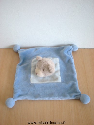 Doudou Ours Sabiluc Bleu 