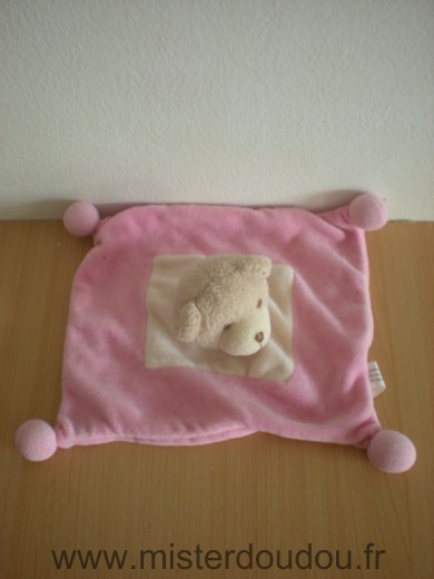 Doudou Ours Sabiluc Rose 