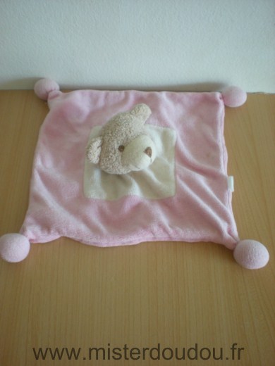 Doudou Ours Sabiluc Rose Une tache dessous - petit prix