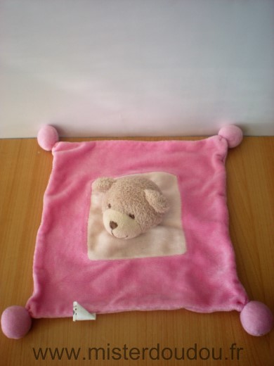 Doudou Ours Sabiluc Rose 