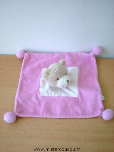 Doudou Ours Sabiluc Rose 