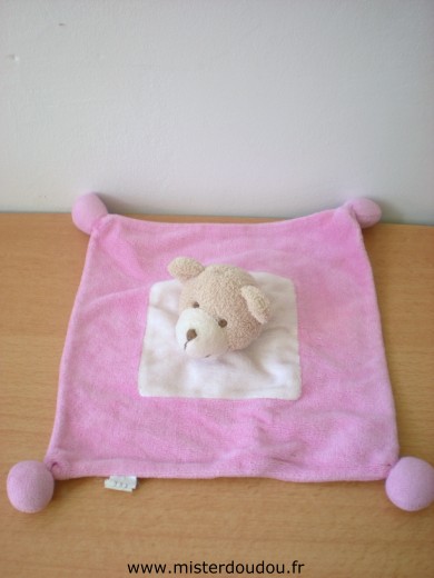 Doudou Ours Sabiluc Rose 