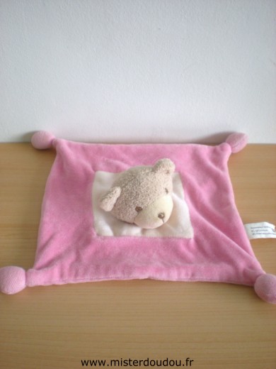 Doudou Ours Sabiluc Rose 