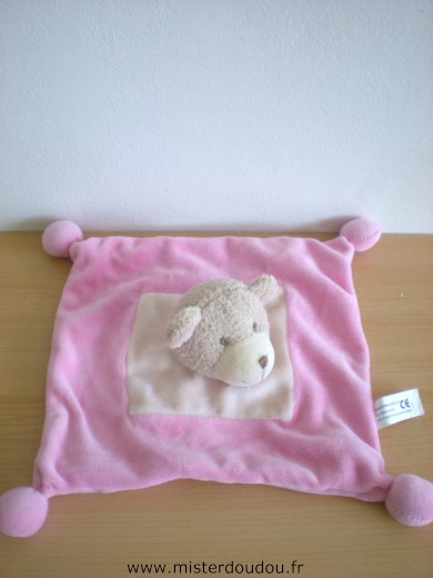 Doudou Ours Sabiluc Rose 