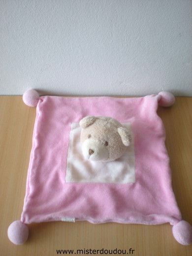 Doudou Ours Sabiluc Rose 