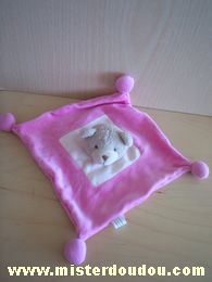 Doudou Ours Sabiluc Rose clair rose foncé 