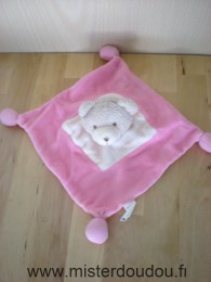 Doudou Ours Sabiluc Rose clair rose foncé 