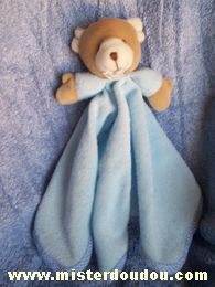 Doudou Ours Simpson trading Bleu clair Quelques bouloches