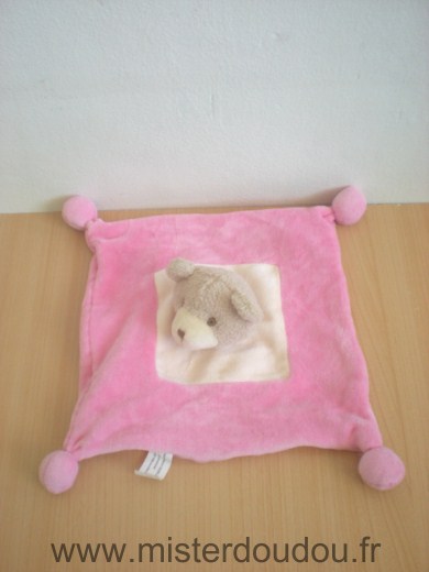 Doudou Ours Siplec Rose 