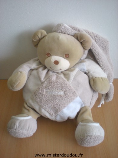 Doudou Ours Takinou Beige blanc 