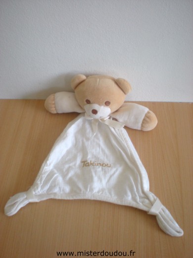 Doudou Ours Takinou Blanc 