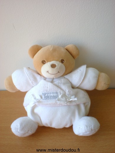 Doudou Ours Takinou Blanc pull tricot blanc takinou 