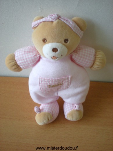 Doudou Ours Takinou Rose 