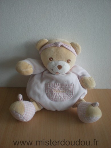 Doudou Ours Takinou Rose 