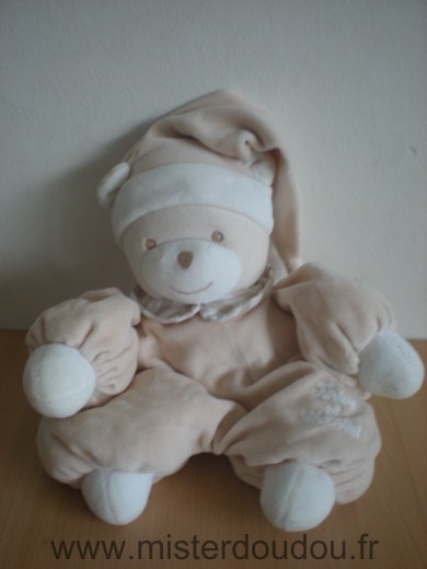 Doudou Ours Tartine et chocolat Beige 