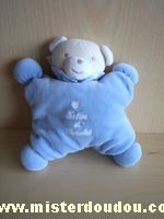 Doudou Ours Tartine et chocolat Bleu 