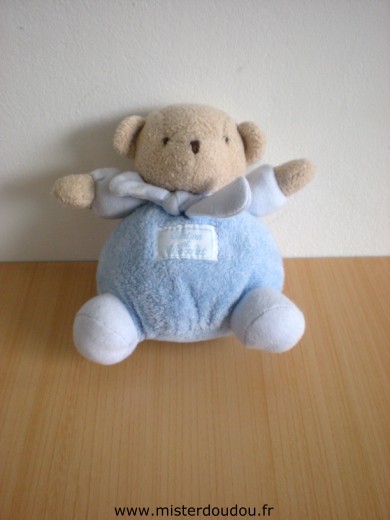 Doudou Ours Tartine et chocolat Bleu 