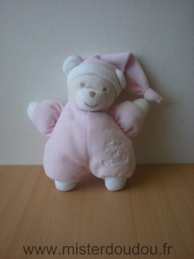 Doudou Ours Tartine et chocolat Rose 