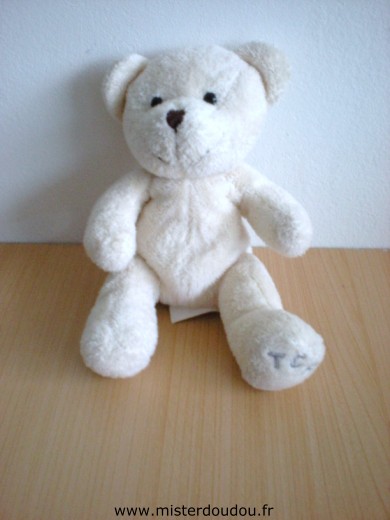 Doudou Ours Tcf Ecru 