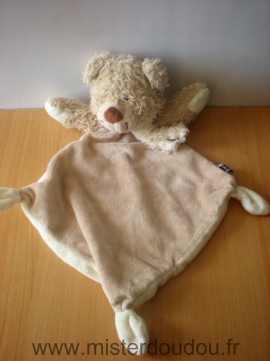 Doudou Ours Tex Beige ecru 