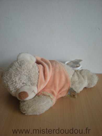 Doudou Ours Tex Beige tshirt orange 