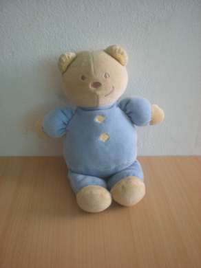 Doudou Ours Tex Bleu 