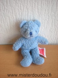 Doudou Ours Tex Bleu tissus éponge 