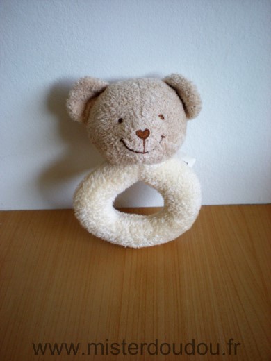 Doudou Ours Tex Ecru beige 