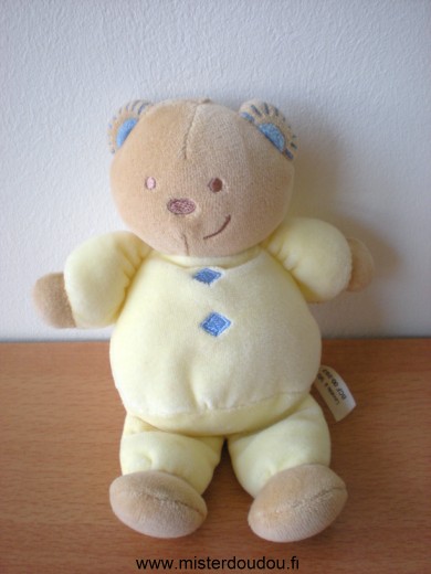 Doudou Ours Tex Jaune 